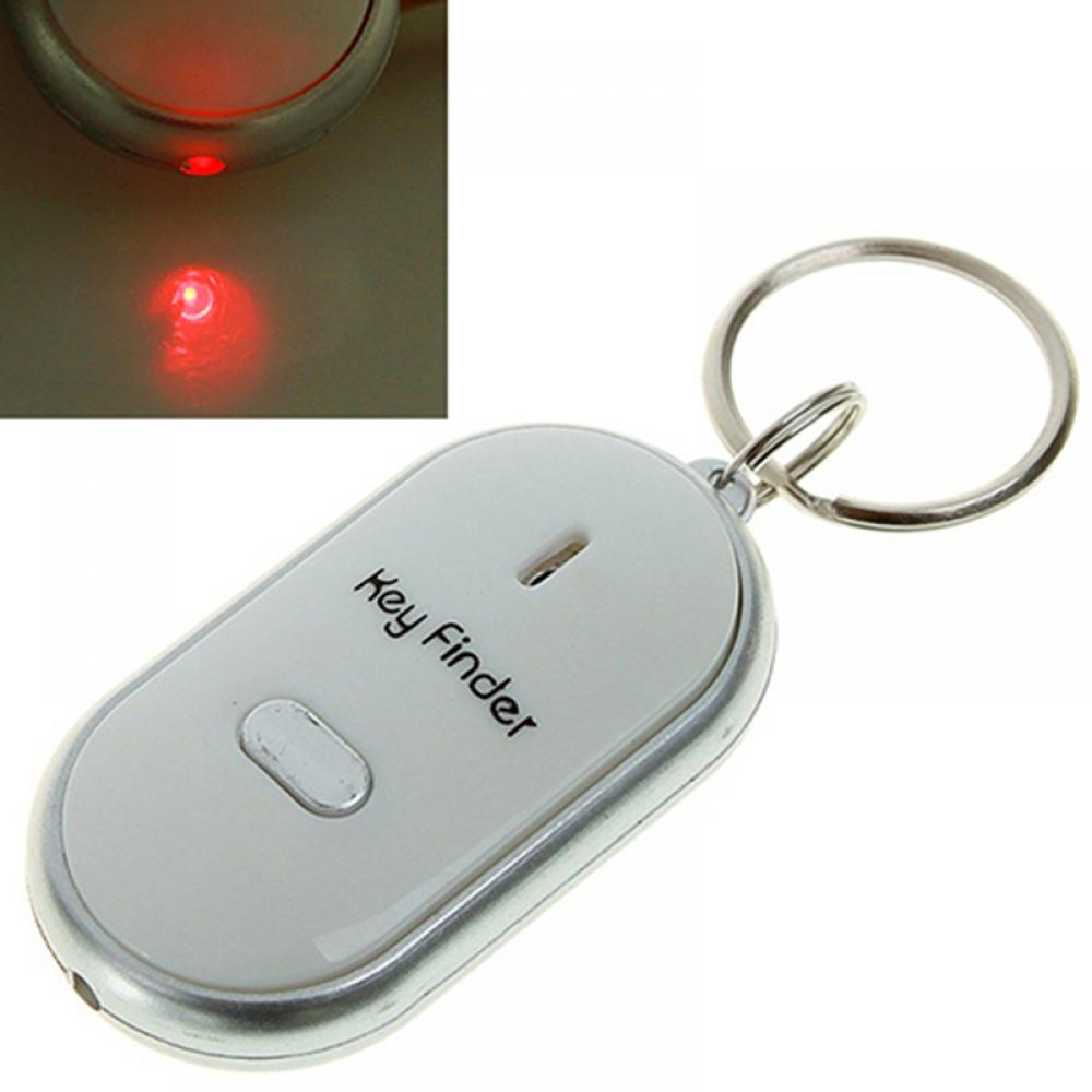 LED Whistle Key Finder Flashing Beeping Sound Control Alarm Anti-Lost Key Locator Finder Tracker with Key Ring Remote Keyfinder