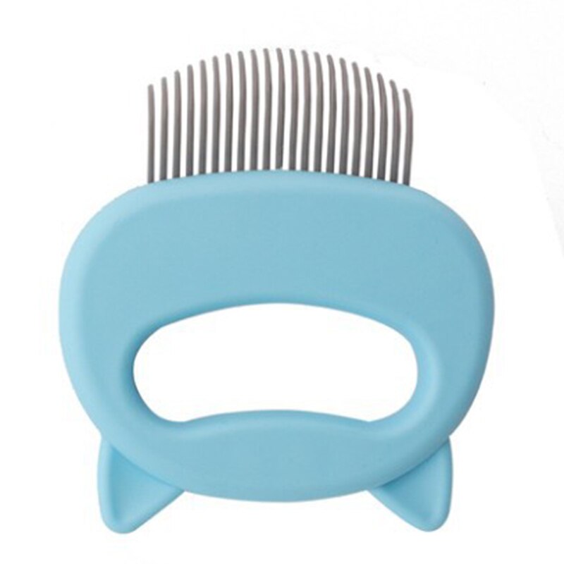 Pet Cat Hair Removal Massaging Shell Comb grooming hair removal shedding cleaning brush Pet Grooming Massage Tool for cat: Blue