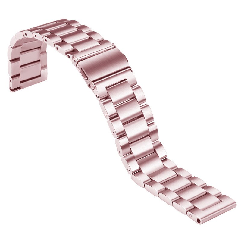 Armband i rostfritt stål för amazfit neo smart klockarmband för huami amazfit bip s/gts /gtr 42mm 47mm pace band bälte: Ros rosa / Bip s gts gtr 42mm
