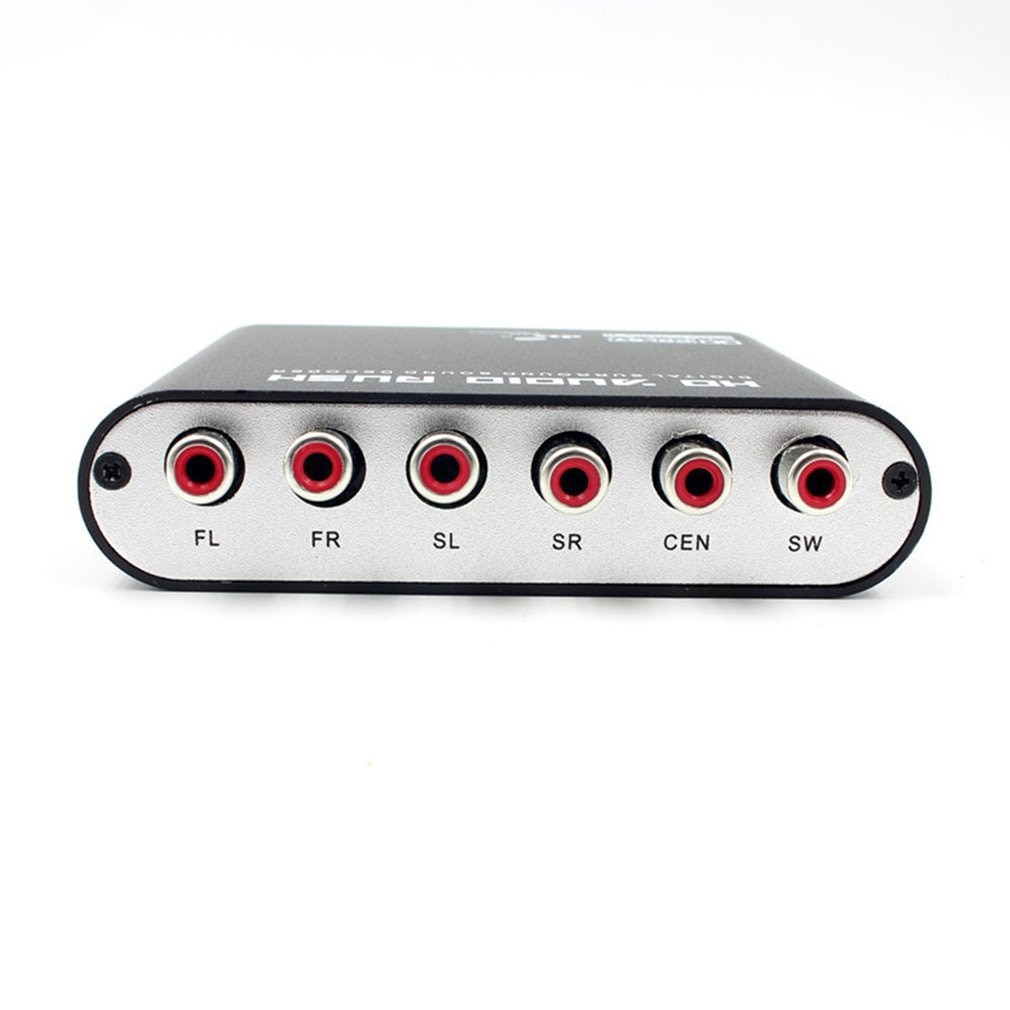 Digital 5.1 Audio Decoder Dolby Dts/Ac-3 Optical To 5.1-Channel RCA Analog Converter Sound Audio Adapter Amplifier Converter