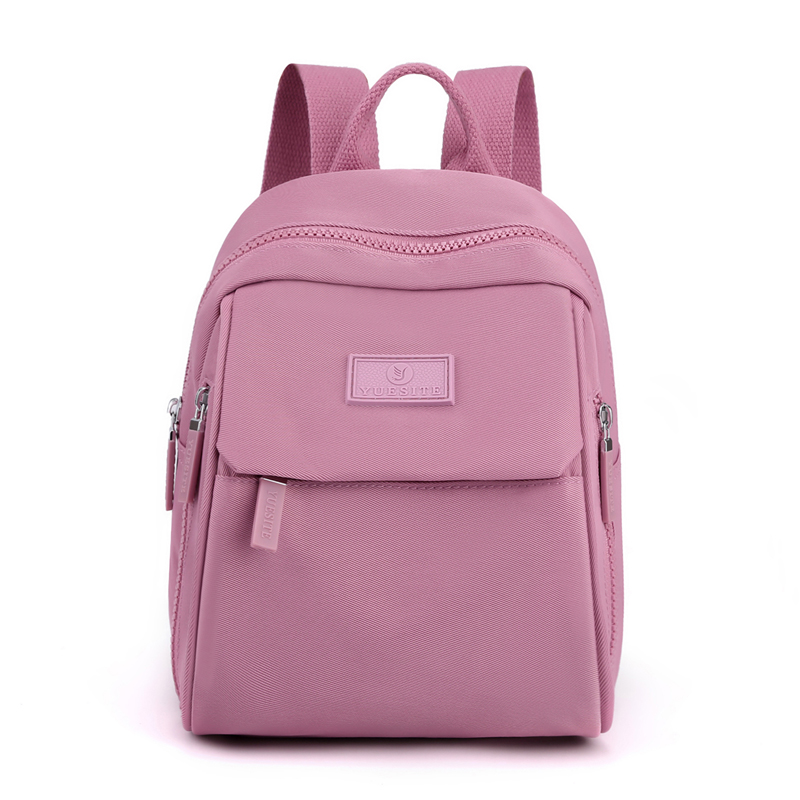 Zaino da viaggio in Nylon da donna zaino da viaggio zaino da scuola in Nylon zaini da viaggio zaino da viaggio: Colore rosa