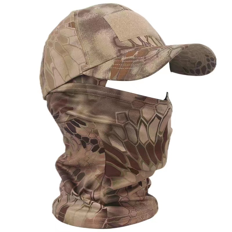 Gorras de béisbol tácticas para exteriores para hombres y mujeres, sombreros de sol Snapback a prueba de sol, pasamontañas de camuflaje informal, media máscara de esquí, 2024: YELLOW