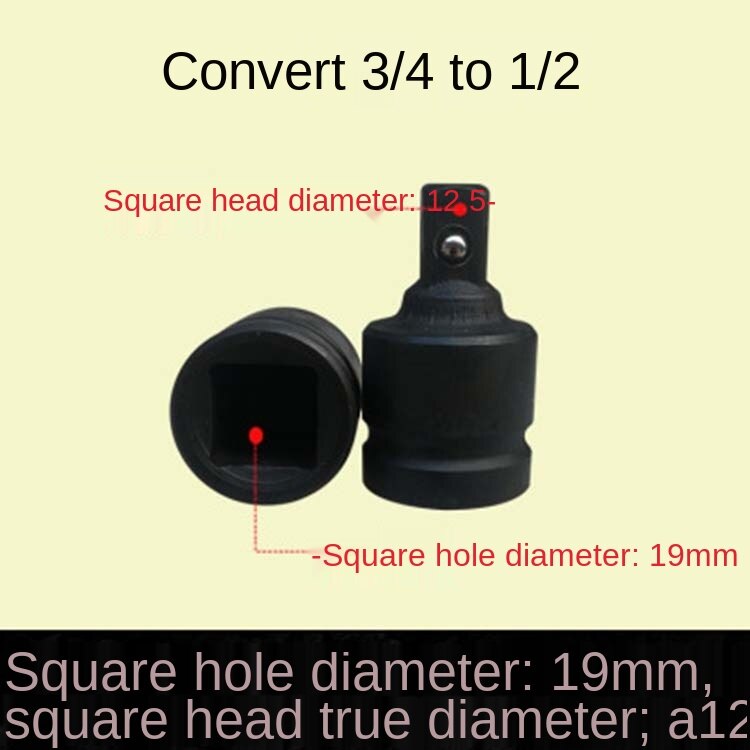 1PCS 1/2 3/4 1 Inch Drive Impact Socket Adapeter Cr-Mo Air Impact Adapter Converter Reducer Joint Converter Repair Tools: 3-4 to 1-2