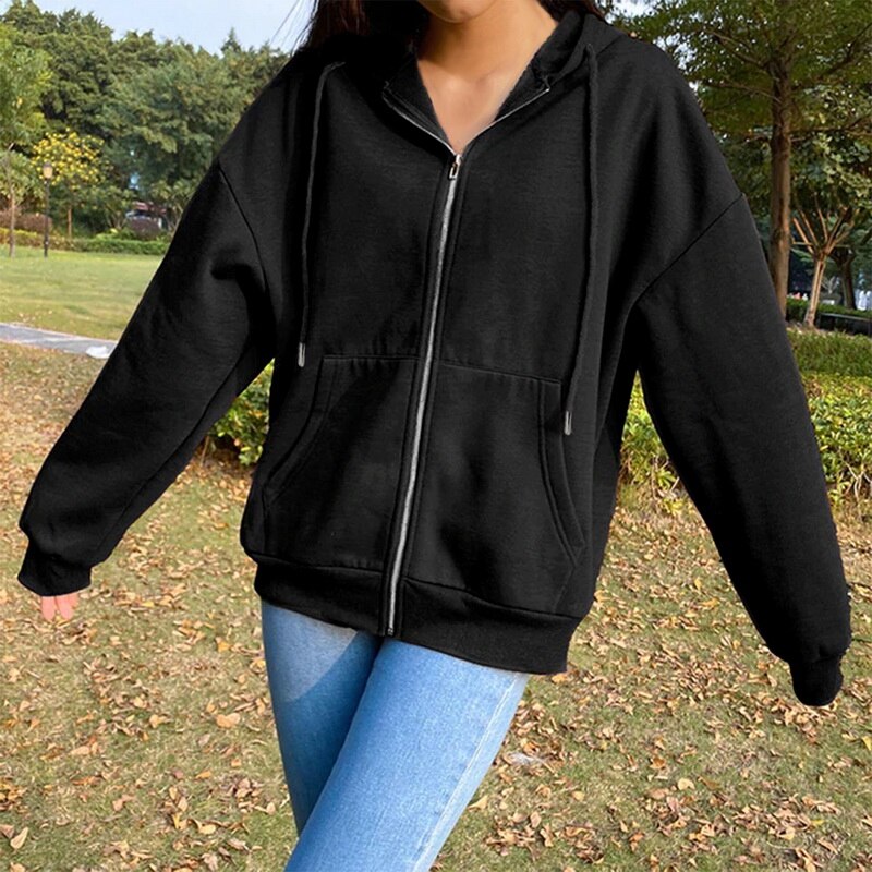 JFSKFOU Stray Kids Heren Hoodies Rock Star Print Zip Up Jas Zwarte Hoodies voor Vrouwen (S-3XL