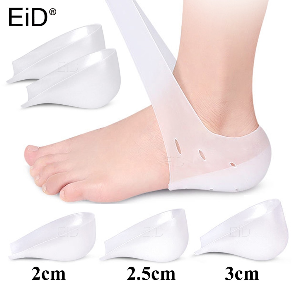 EiD unsichtbar Höer ErhöHenne Silikon Socken Gel Ferse Pads Orthopädische Bogen Unterstützung Hacke Kissen Sohlen Einlegesohle Fuß Massage unisex
