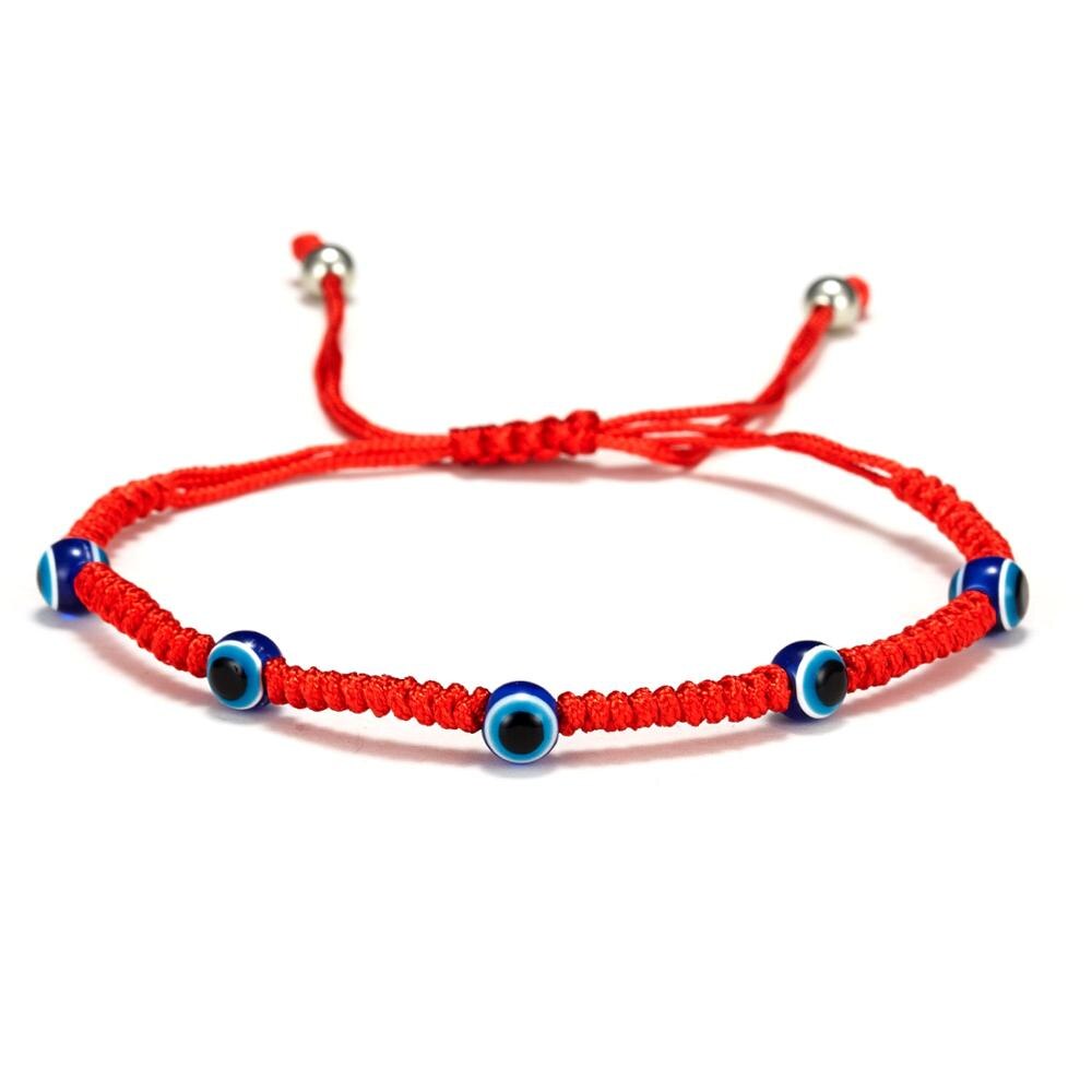 Turkish Blue Evil Eye Bracelet Men Women Handmade Woven Red Thread Adjustable Braided Bracelet Lucky Prayer Pulsera Jewelry