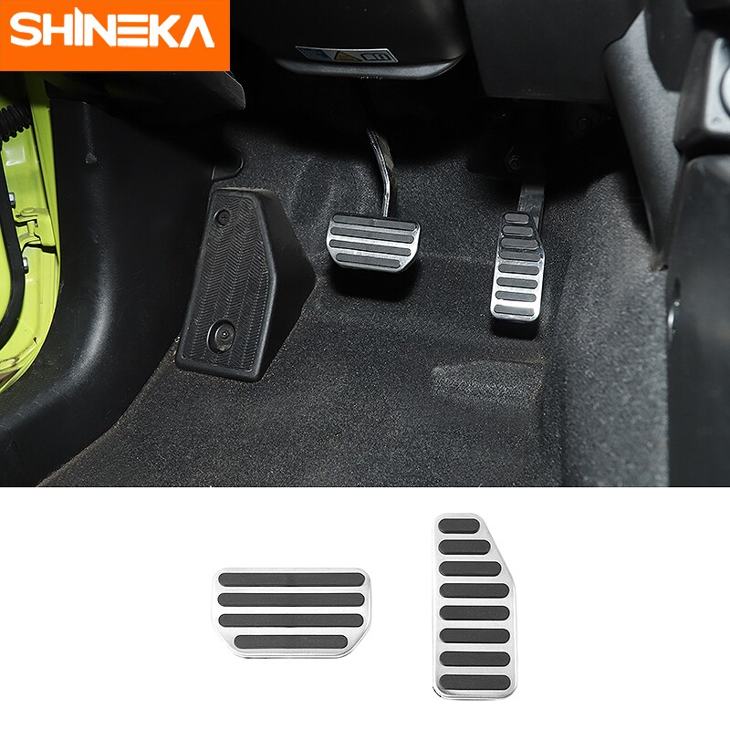 Shineka Rvs Accessoires Voor Suzuki Jimny + Auto Gaspedaal Brake Voetpedalen Covers Voor Suzuki Jimny