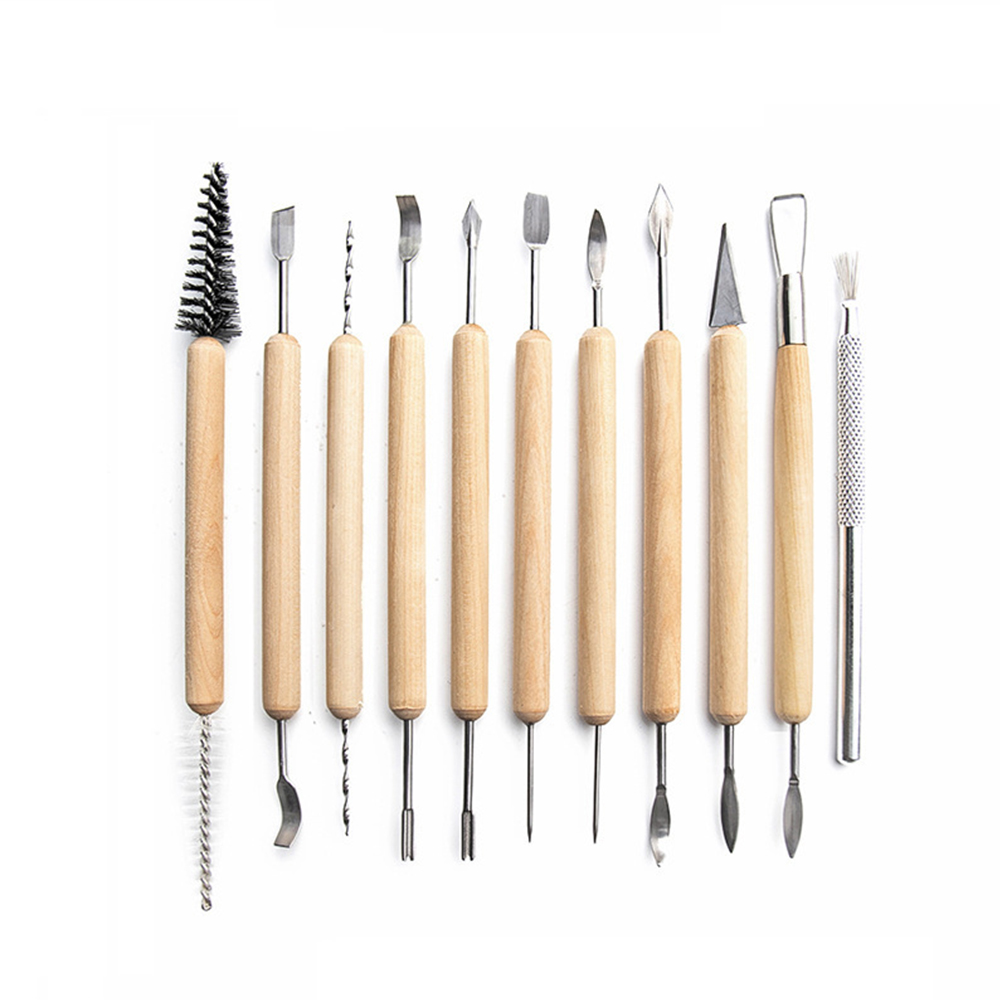 61Pcs DIY Clay Sculpting Tools Set Dual-Ended Modeling Dotting Tools for Carving Pottery Clay Modeling Embossing Art