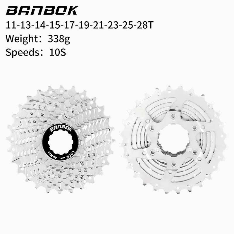 BANBOK piñón de Cassette de bicicleta de carretera de 10 velocidades 11-25T/28T/32T X10 10V cadenas de bicicleta originales piezas de Kit de volante