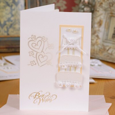 wedding greeting cards witn envelopes,handmade wedding cards for bride: Number 06 Only