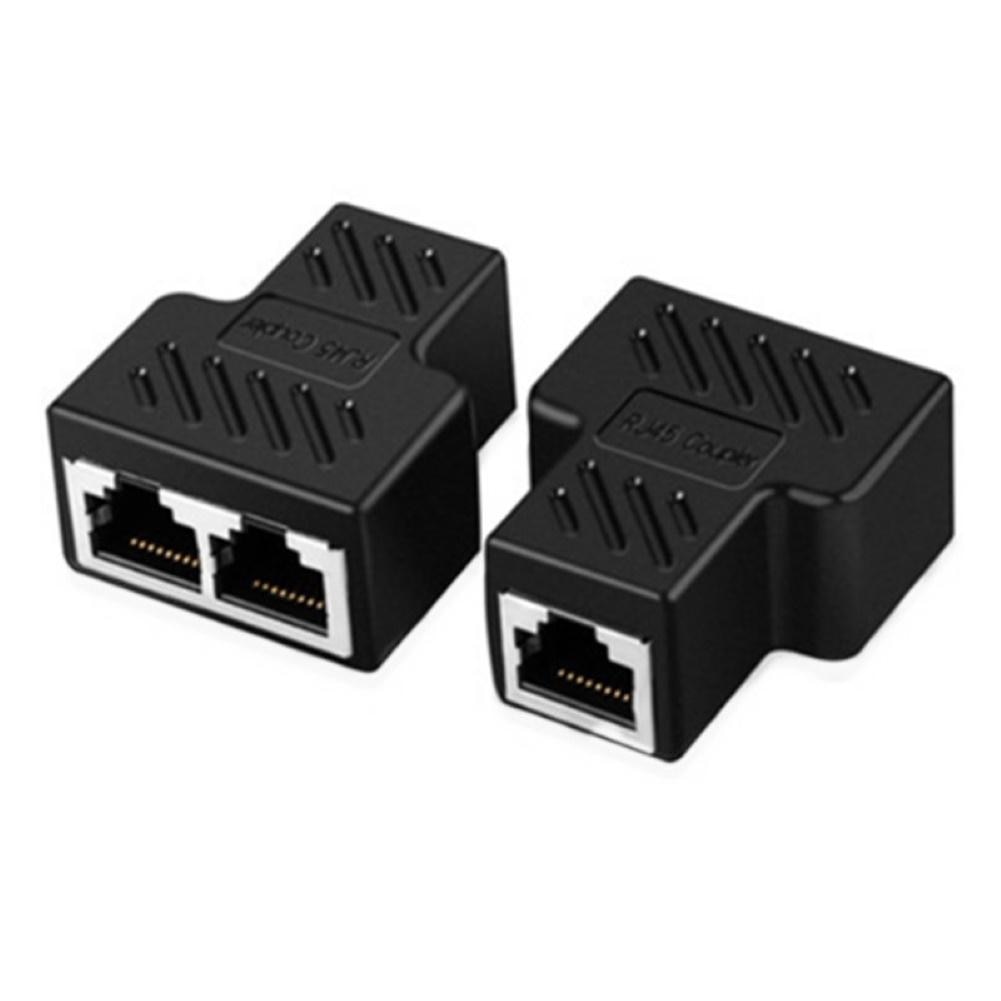 1 naar 2 Manier RJ45 Vrouwelijke Splitter Adapter LAN Ethernet Netwerk Kabel Connector