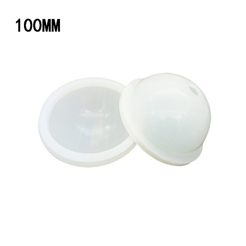 Abalorios redondos de bolas de 8 tamaños para decoración, molde de silicona de resina hecho a mano, herramientas de fabricación de joyas, Moldes de resina epoxi: 100MM