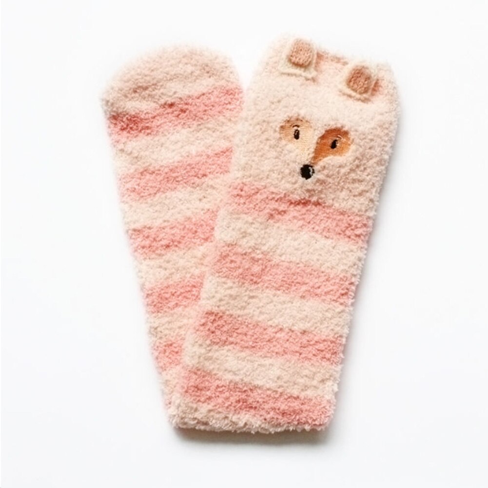 Kinderen baby meisjes jongens pluche koraal fleece sokken peuter kinderen kerst print kniehoog winter warme zachte vloer sokken 0-10y