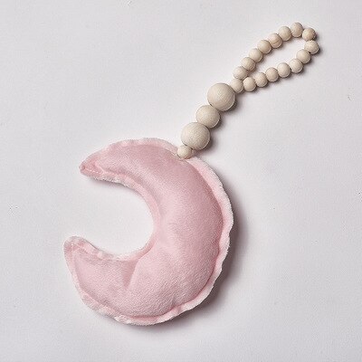 Babykamer Decoratie Baby Accessoires Kamer Baby Spullen Voor Pasgeborenen Baby Room Decor Moon Star Houten Kralen Fotografie Props: pink moon