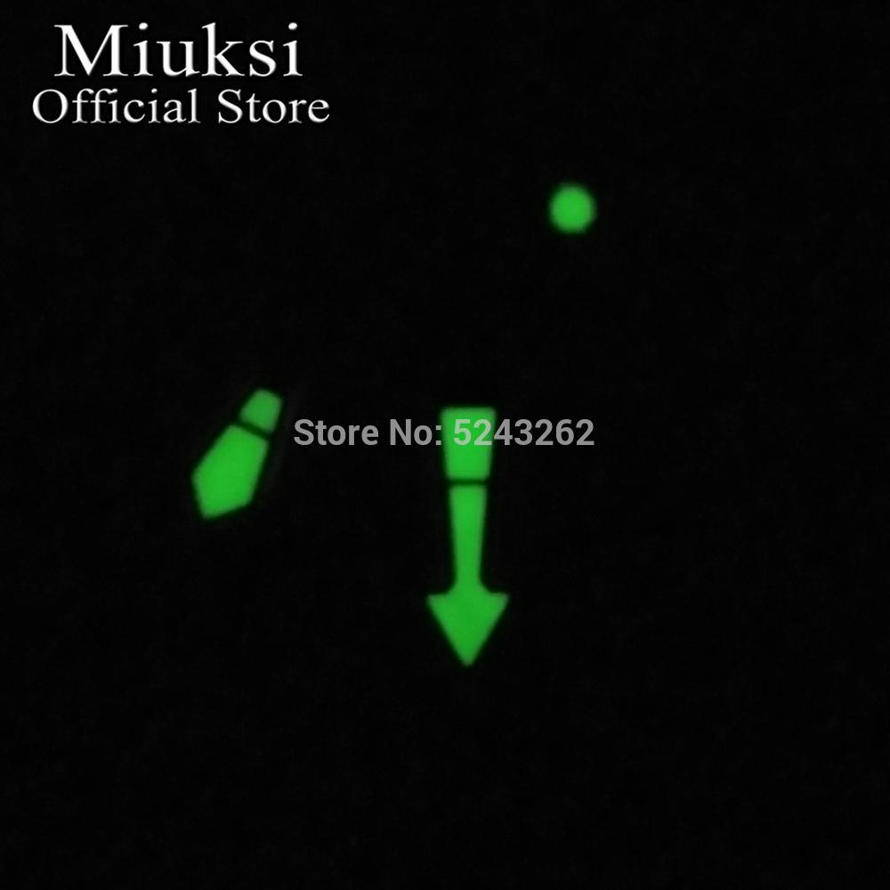 Miuksi watch hands green super luminous hands fit NH35 NH36 movement