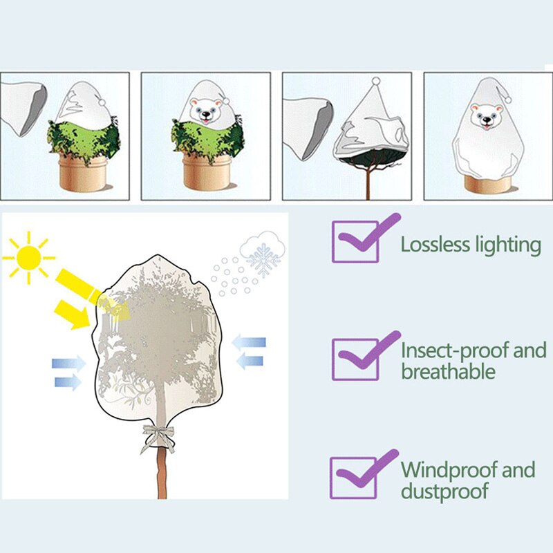 Hiver nouvel an arbre de noël couverture couverture plante couvre gel Protection plante serre couverture extérieur jardin décor