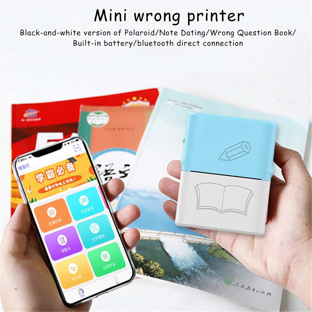 Portable Printer Thermal Sticker Pocket Label Small Printer Handheld bluetooth Wireless Mobile Phone Picture Printer
