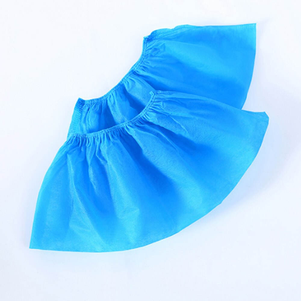 100 Stuks Wegwerp Overschoen Waterdichte Stofdicht Antislip Schoen Cover Kind Student Volwassen Non-woven Schoen Cover voet Cover: Dark blue