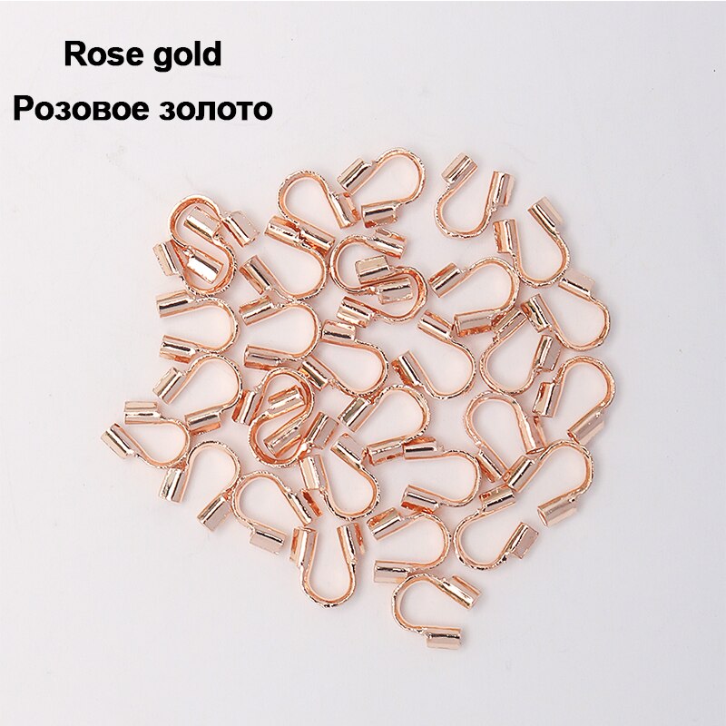 Protecteurs de fil 100x4mm, 4.5 pièces/lot, boucles, accessoires en forme de U, fermoirs, connecteur pour la fabrication de bijoux: rose gold