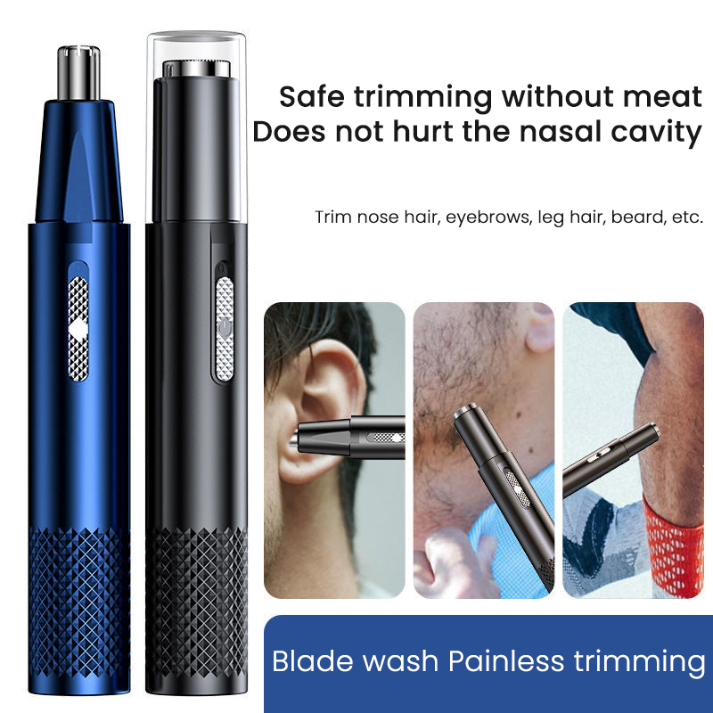 Electric Nose Hair Clipper Rechargeable Multi-kinetic Shaving Two-in-one Unisex Fully Automatic Washable Trimmer