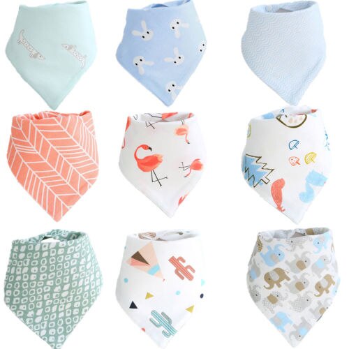 Børn baby fodring hoved tørklæde håndklæde bib dreng pige bandana spyt trekant dribler