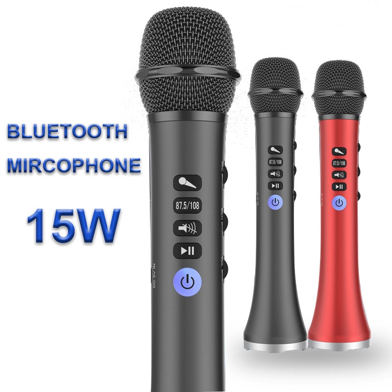 L-698 Professionele 15W Draagbare Usb Draadloze Bluetooth Karaoke Microfoon Luidspreker Home Ktv Voor Muziek Spelen En Zingen Luidspreker