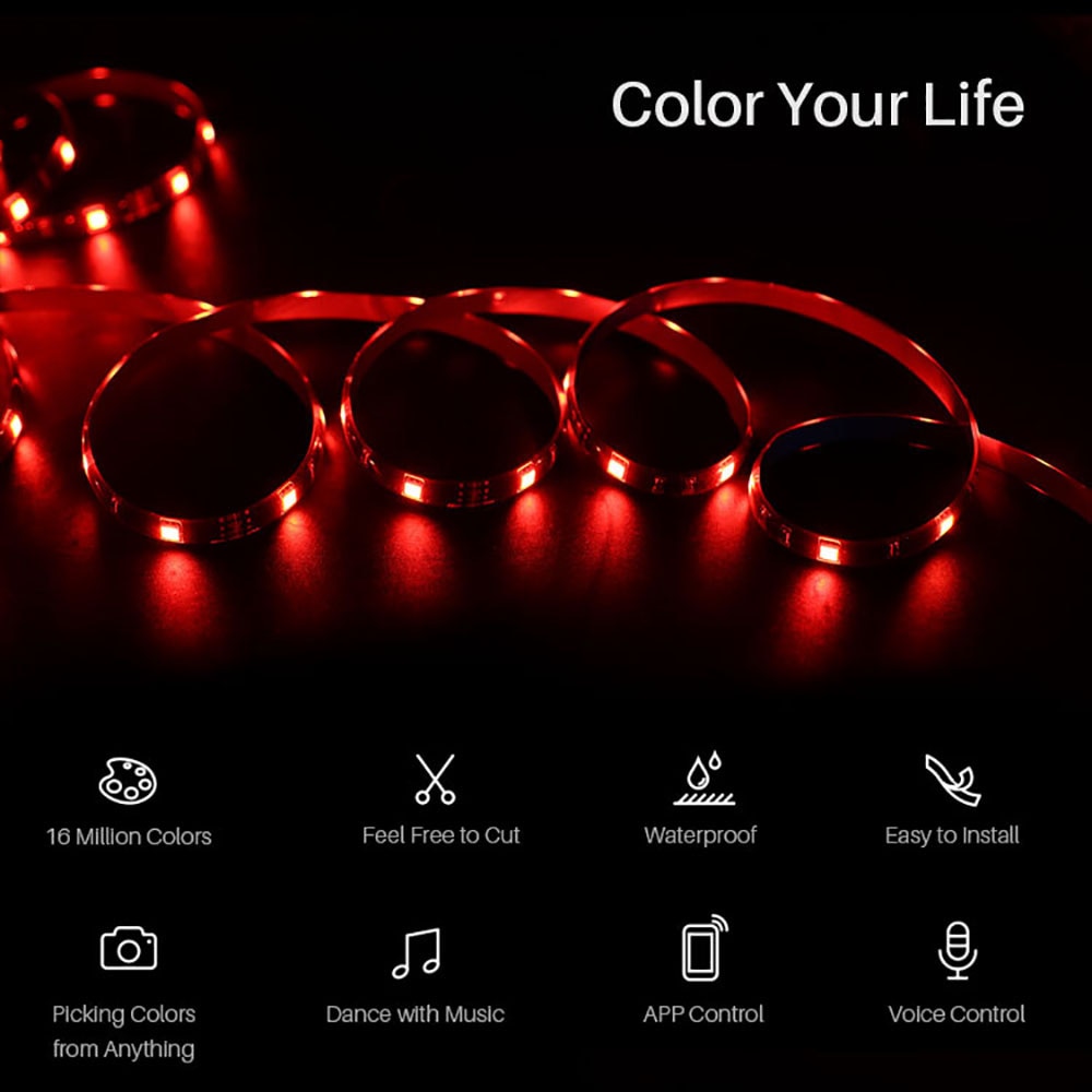 Ewelink Domotica Smart Home Led Light Strip Dimbare Waterdichte Flexibele Rgb Strip Verlichting Werkt Met Alexa Google Thuis