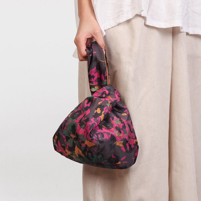 Japonês Mini Nó Portátil Saco De Pulso Das Mulheres Saco De Alça Superieure Simples Bolsas Saco De Compras À Prova dwaterproof