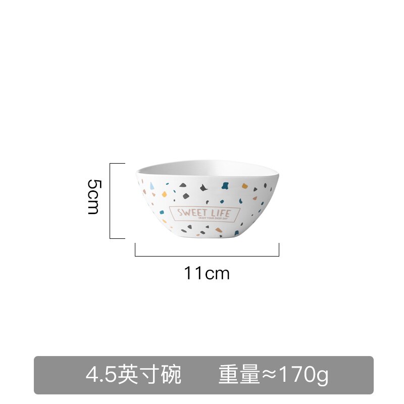 Luxury Serving Plates Set Kids Kitchen Modern Dinnerware Plate Sets Hospitality White Talerze Obiadowe Plates Dinner Serving: 4.5Inch bowl