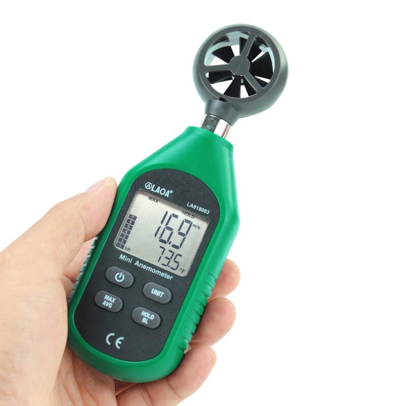 LAOA wind-gauge Anemometer Handheld wind speed measuring digital wind speed tester airometer