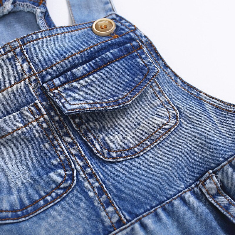 Chumhey 0-4T Toddler Short Overalls Summer Boys Girls Thin Denim Jeans Kids Jumpsuit Infant Clothing Bebe Clothes Kids Shorts