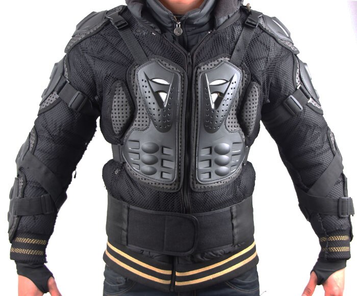 Motorcycle Jacket Body Protector Motocross Racing FUll Body Armor Spine Chest Protective Gear Motorcycle PRotection: black / 4XL