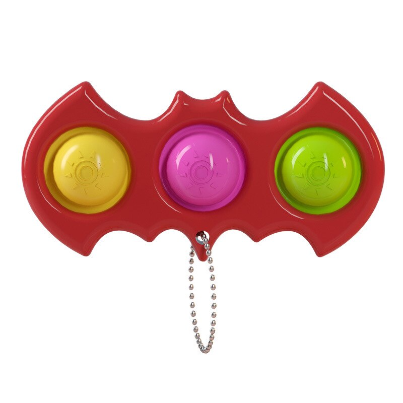 Adult Child Mini Push Bubble Sensory Toy Key Chain Autism Needs Squishy Stress Reliever Toys Funny Anti-stress Fidget Its