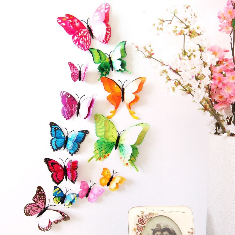 3D Vlinders Muursticker Decals Stickers Op De Muur Jaar Thuis Decoraties Woondecoratie Room Wall Art
