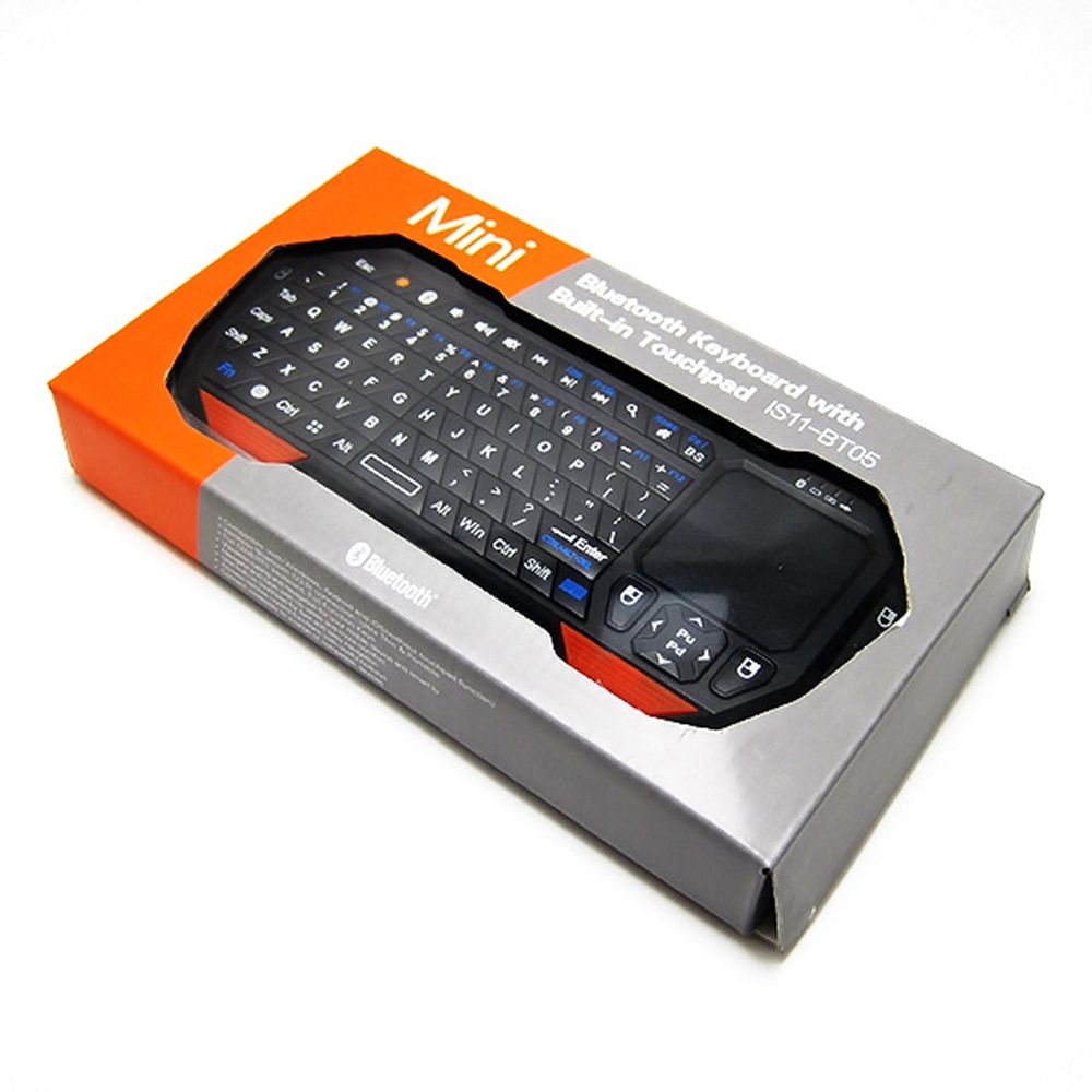 Trådløst mini tastatur bluetooth tastatur med touchpad til smart telefon projektor tablet pc spil konsol 450 li- ion batteri