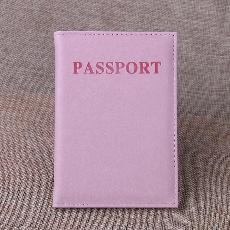 BONAMIE 11 Farben Unisex Reisepass Abdeckung Für Weibliche Pu Leder Grün Reisepass Männlichen Mädchen Reise Deckt für Pässe: Pink