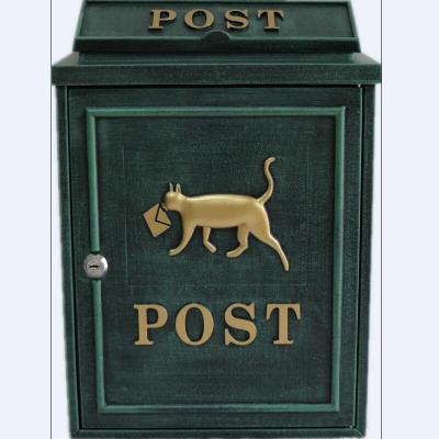 Aluminum Mailbox With Lock Home Vintage Letter Newspaper Post Box Ourdoor Garden Waterproof Pastoral Rural Style Mailbox: MB-19-C