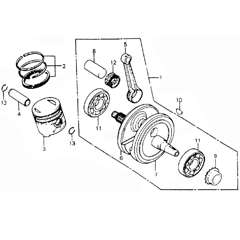 STD 65,50mm pasador de pistón Kit de juntas de anillo para Honda XL200 XL200R XR200R XR200 1980 - 2002 13011-KT0-305 parte de la motocicleta
