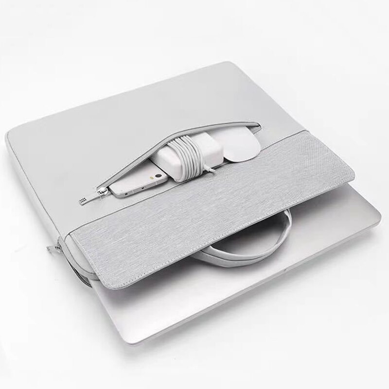 Large Capacity Briefcase Unisex Portable Waterproof A4 Document Computer Storage Handbag Zipper Bag Office Business Accessories