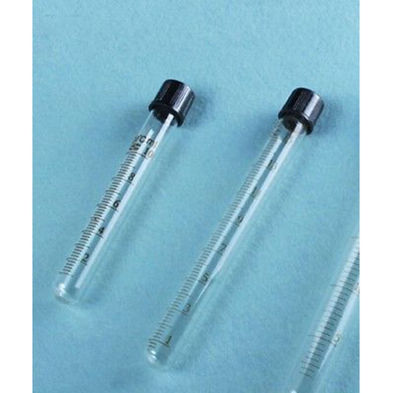 Skala Linie 10ml Glas Reagenzglas Runde Unterseite mit schraube kappe für Chemie Labor