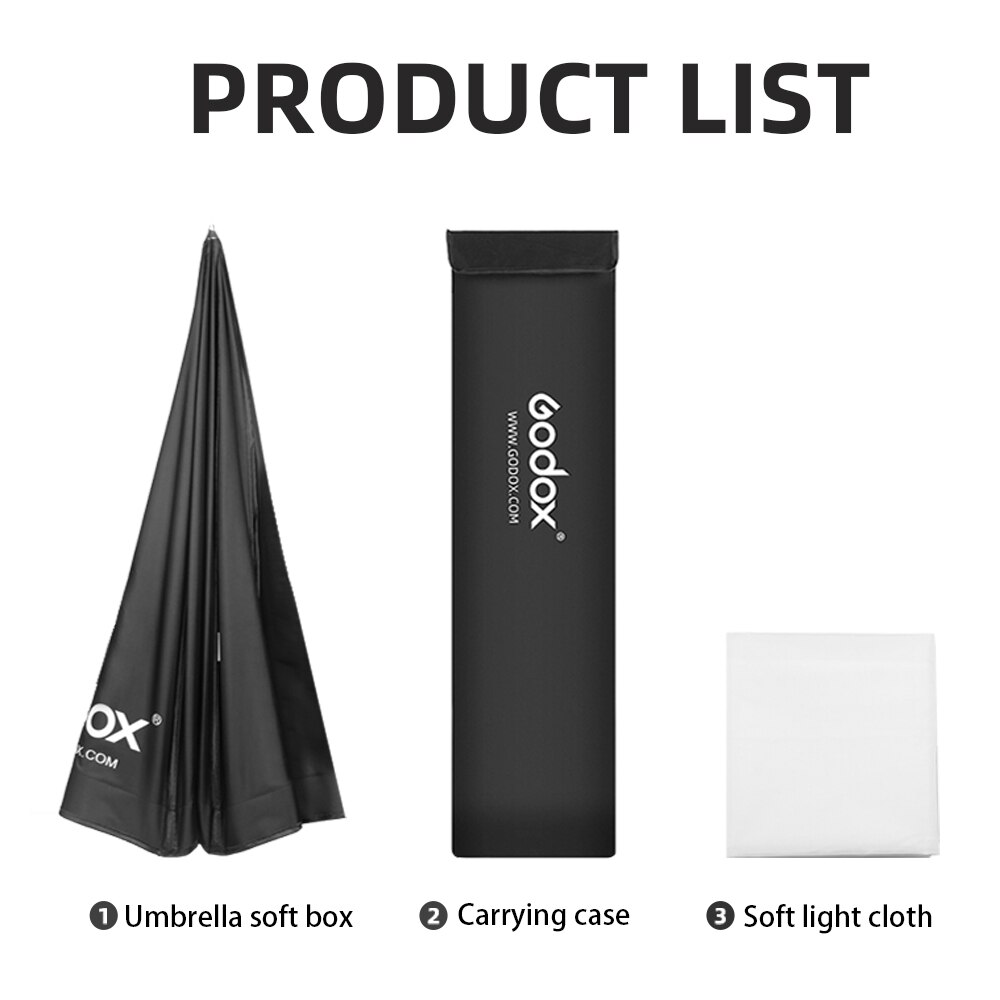 Godox lys softbox firsidet brolly paraply fotografi tilbehør soft box reflektor til videostudie