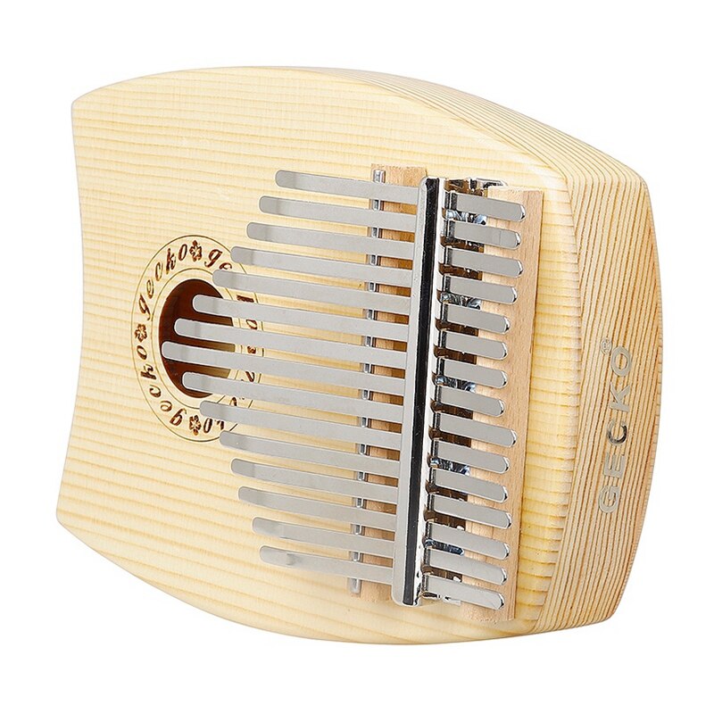 Mbira Kalimba Spruce Wood 15 Keys Thumb Piano Musical Instrument with Hammer Bag Gloves