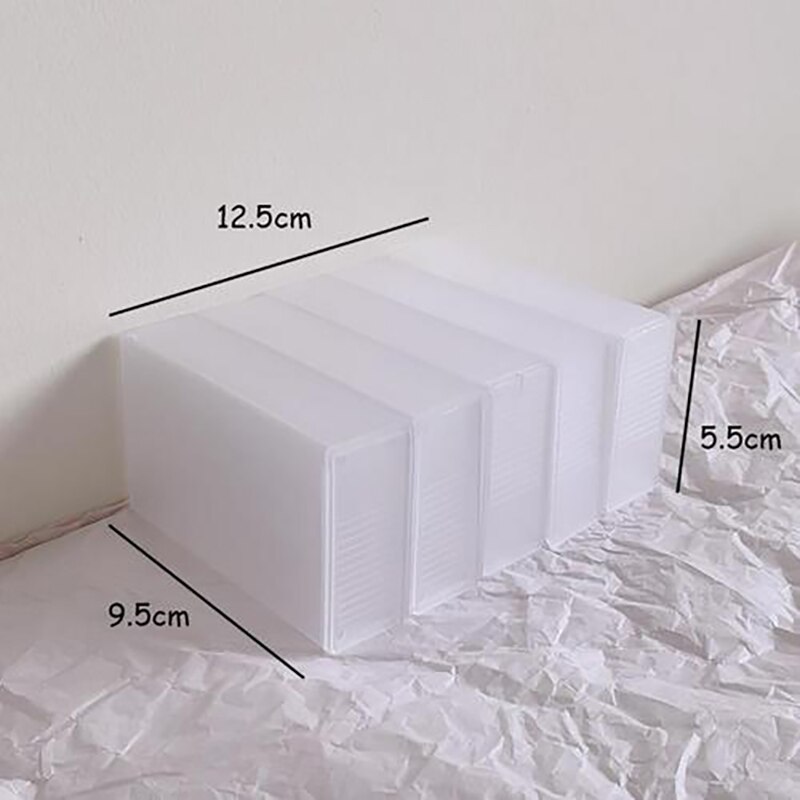 Cable Storage Box Transparent Plastic Data Line Storage Bin Container Desk Stationery Makeup Sundries Organizer Key Jewelry Box: Flip five packs