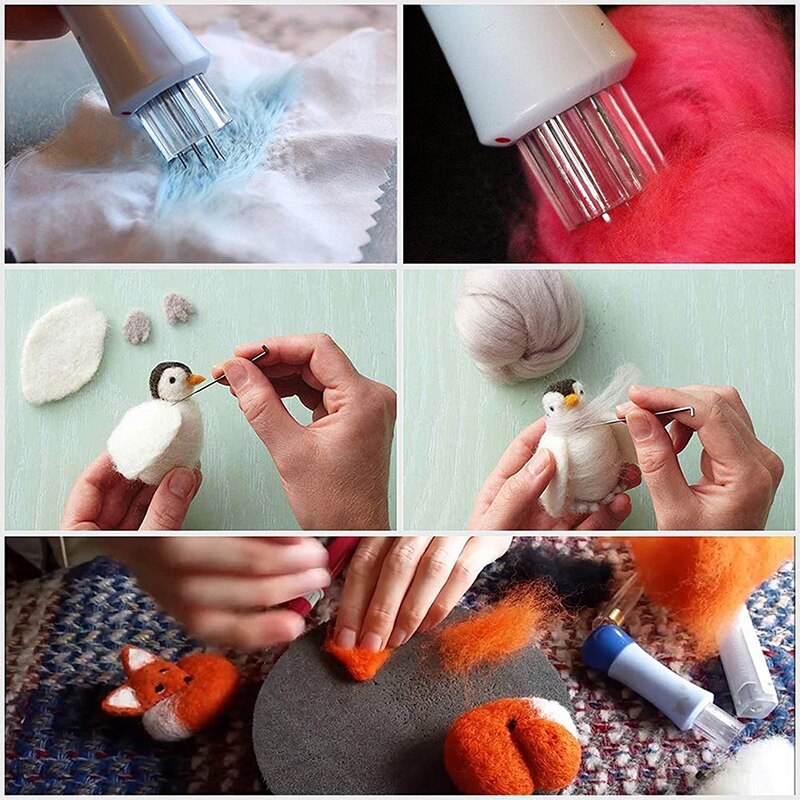 KAOBUY Felting Needle Kit With 7-Headed Pin Replacement Wool Felting Needle Tools-DIY Crafts Stitch Punch For Starter Kit