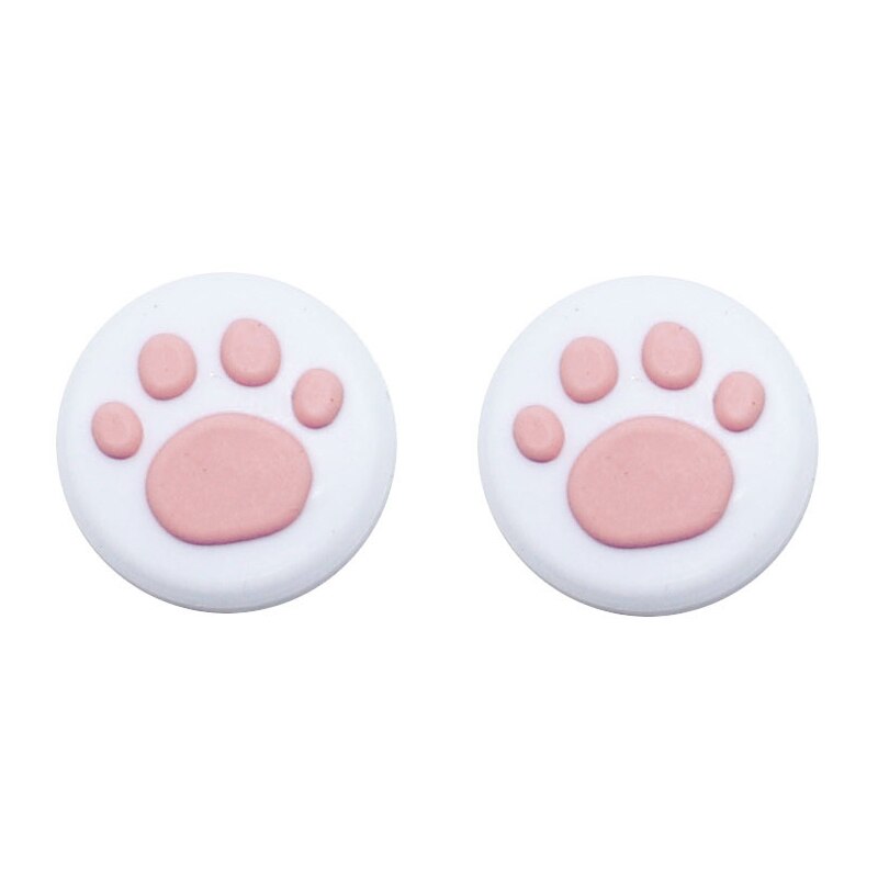 2PCS Lovely Cat Paw Thumb Stick Grip Cap Joystick Cover For Nintendo Switch NX Lite Joy-Con Controller Gamepad Thumbstick Case: 12