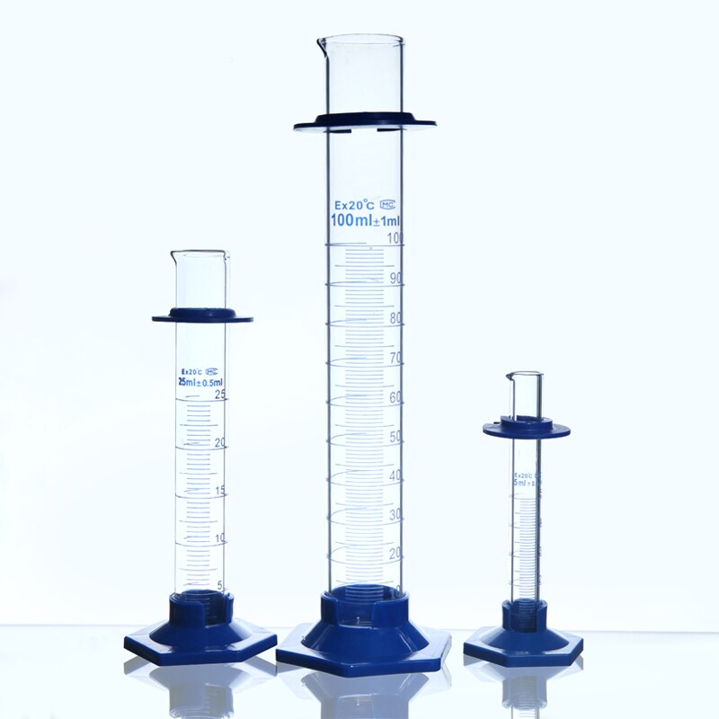 10 pieces/pack 100mL Hexagonal Glass Mmeasuring cylinder Borosilicate Chemistry Glass Graduated Cylinder