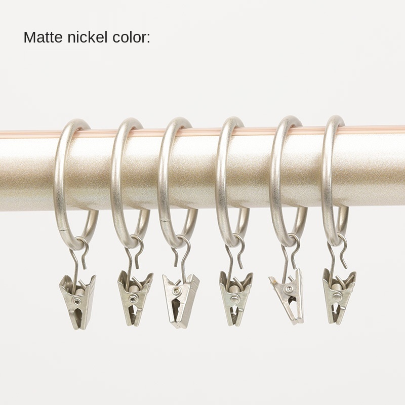 10 Pcs Metall Vorhang Clip Vorhang Ring Schnalle Vorhang Clip Haken Ringe Schellen Gardinen Clips Bad Vorhang Rod Clips Zubehör: Matt silver / 3.0x32mm
