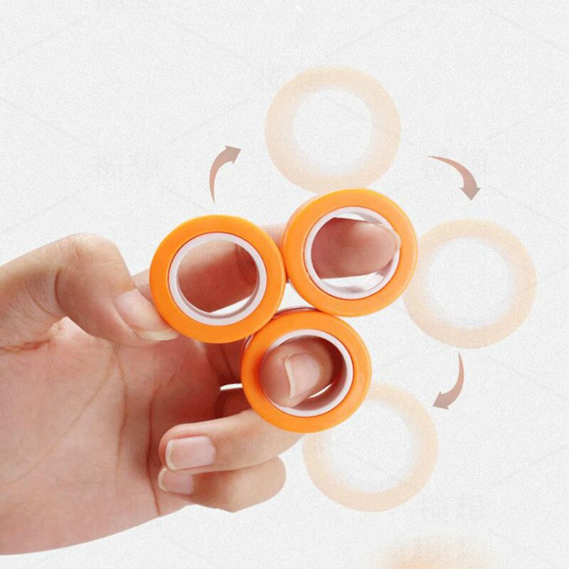 Magnetic Rings Fidget Unzip Toy Magic Ring Props Tools Children Magnetic Ring Finger Spinner Ring Adult Toys For boyfriend