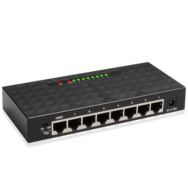 8 Port Gigabit Switch Network Ethernet Switch Smart Vlan Network Switch Lan Hub Full Or Half Duplex Exchange