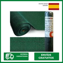 Malla ocultacion 95% Orework 1x10 m| Tela para Verja| Lona para Sombreo 95%/ | Facil de Instalar| Color Verde